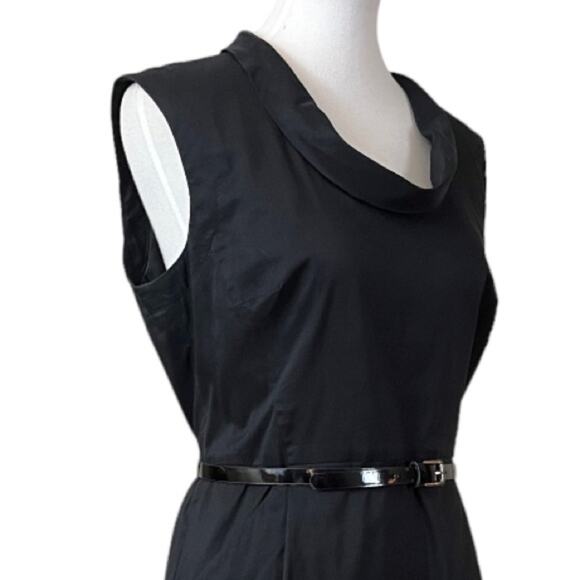 Ann Taylor Women’s Dress Sheath Scoop Neck Sleeveless Pockets Black Size 12P - Picture 6 of 10